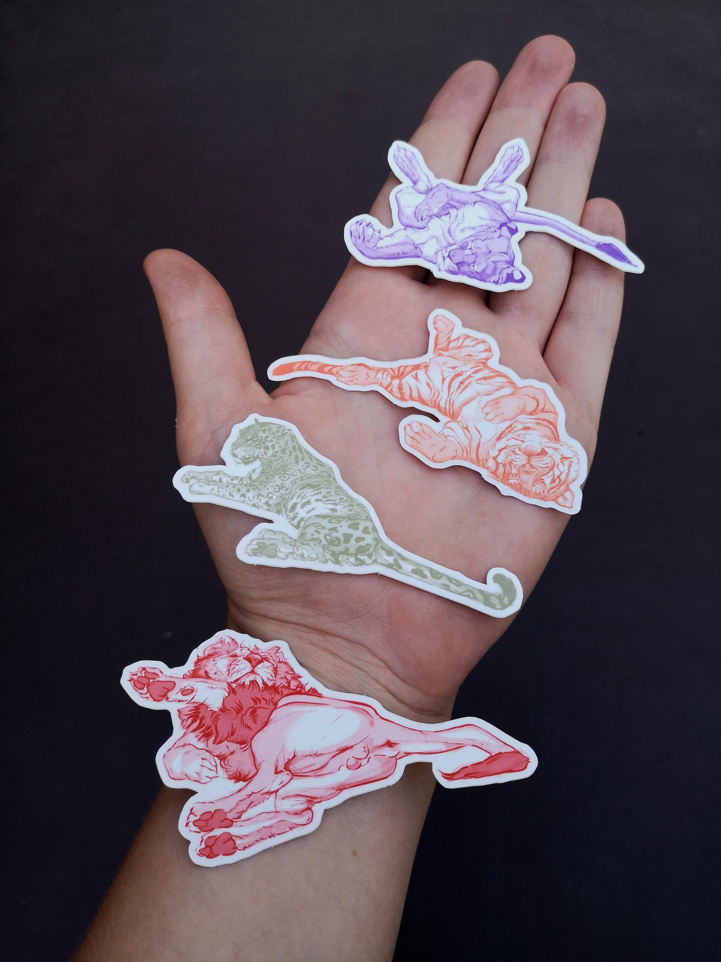 Big cat naps sticker pack - marsdrawn