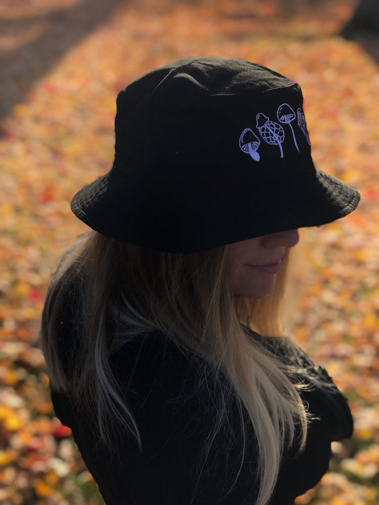 Embroidered Mushroom Bucket Hat