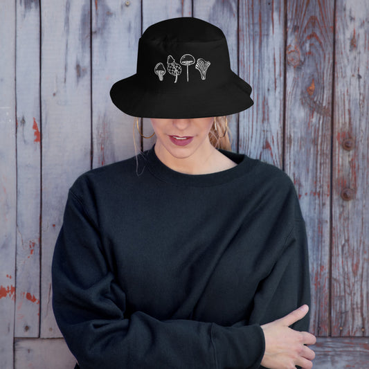 Embroidered Mushroom Bucket Hat